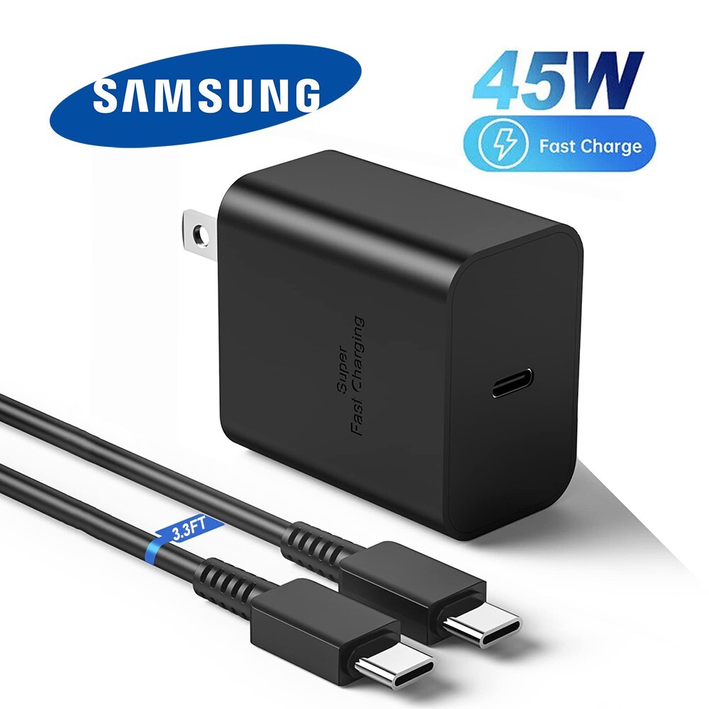 Original Samsung T4510 45W PD 3.0 Super Fast Charge Power Adapter & USB-C Cable