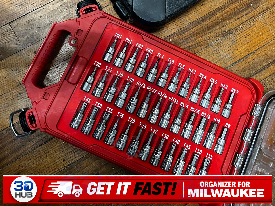 Milwaukee Packout Insert Organizer For Husky 37pc Bit Socket Set - Snug Fit