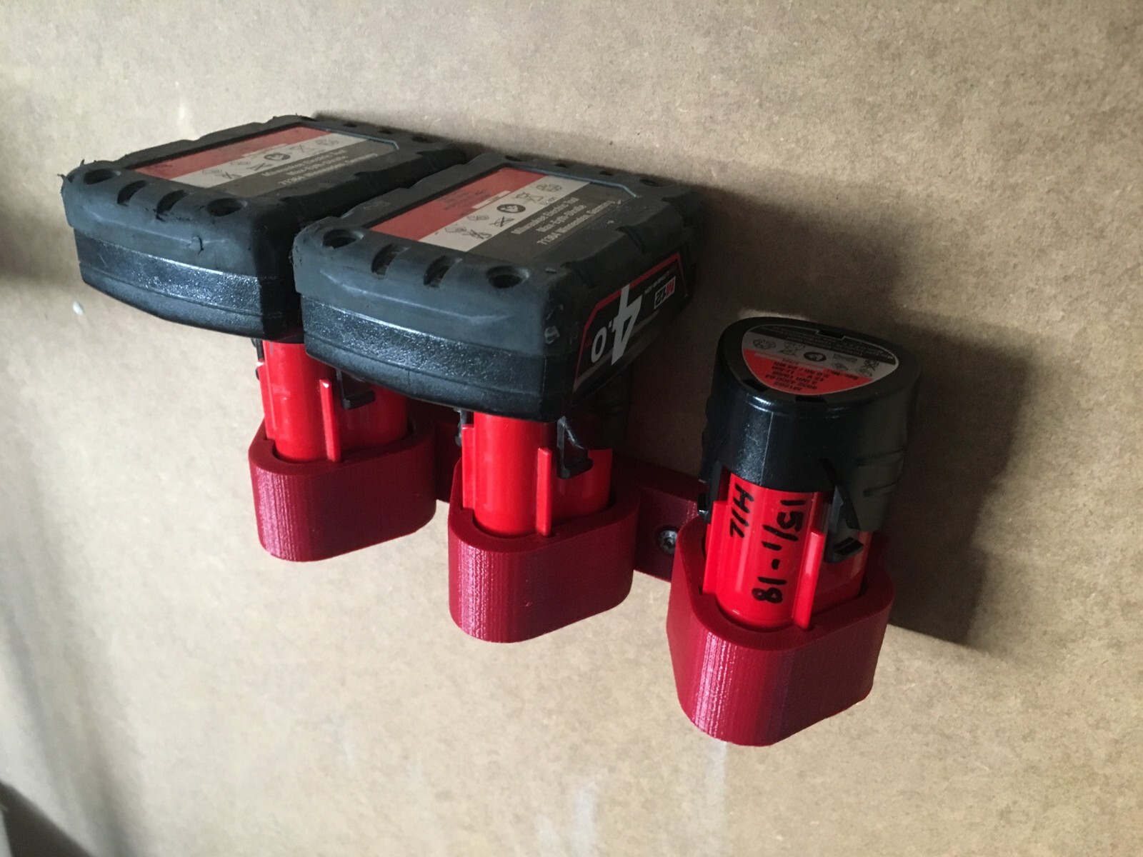 (Gray) Milwaukee M12 Battery Holder Wall Mount