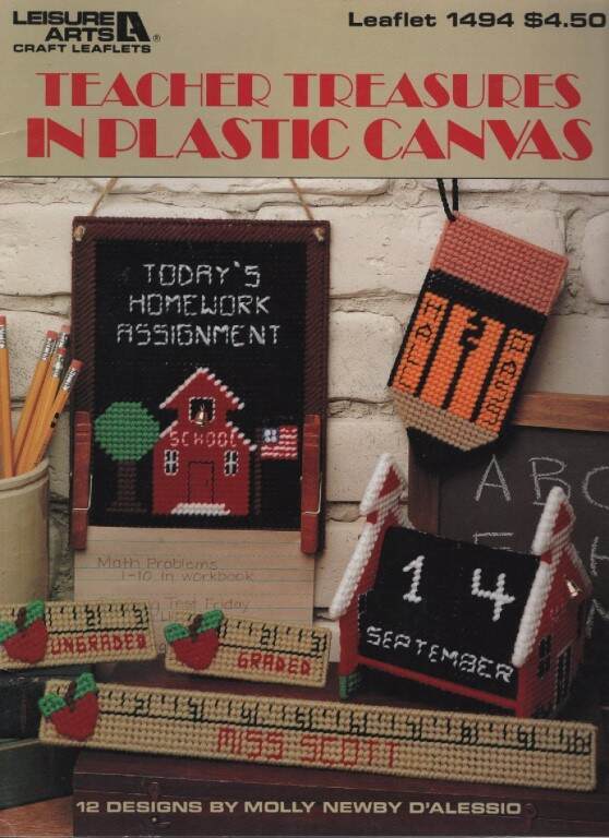 OOP!!! TEACHER TREASURES IN PLASTIC CANVAS 12 DESIGNS