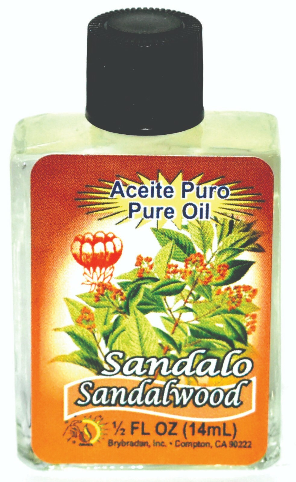 BRYBRADAN SANDALWOOD PURE OIL - SANDALO ACEITE PURO 1/2OZ 1 3 6 12 PCS