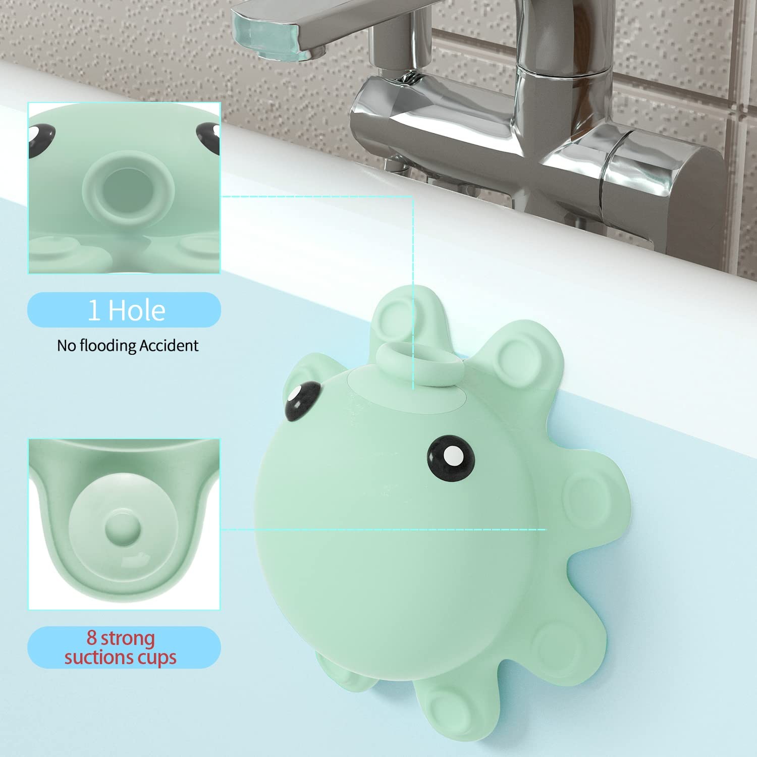 Bathtub Overflow Drain Cover Tub - Silicone Bathroom Squidward