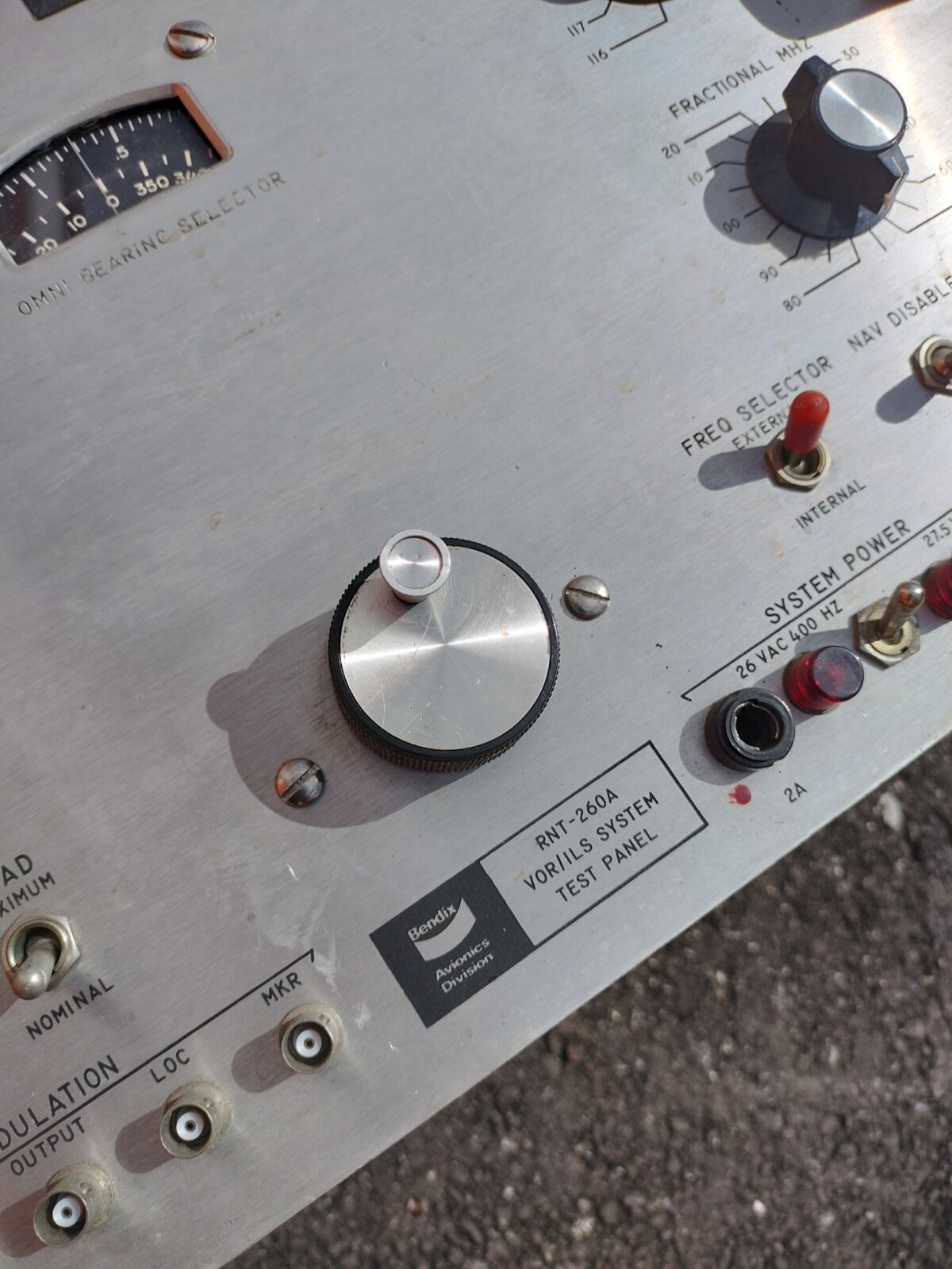 Bendix Avionics RNT-260A VOR ILS Sys Test Panel System 4000951-6001