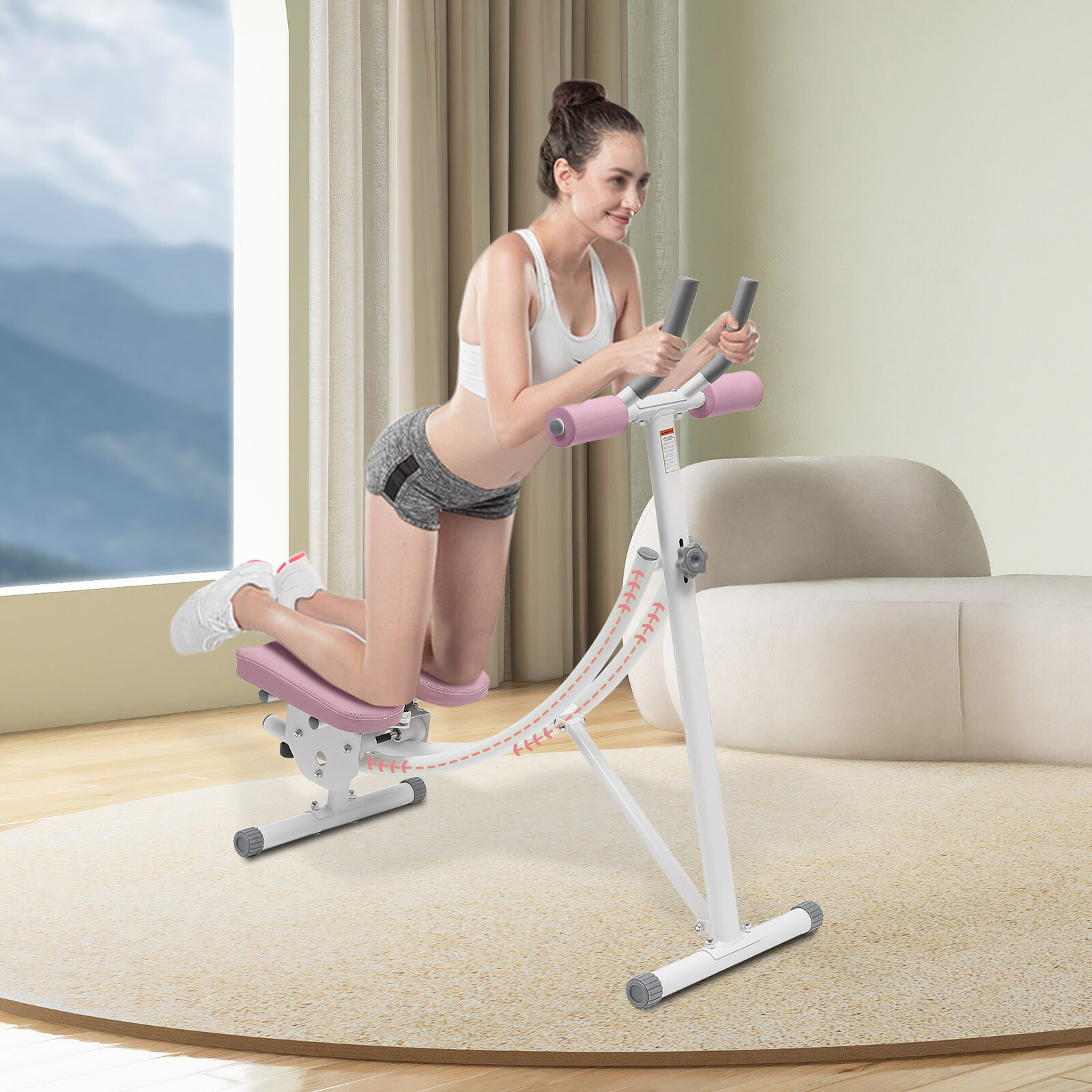 Ab Exercise Bench Abdominal Workout Machine Foldable Sit Up Full Body Equipment