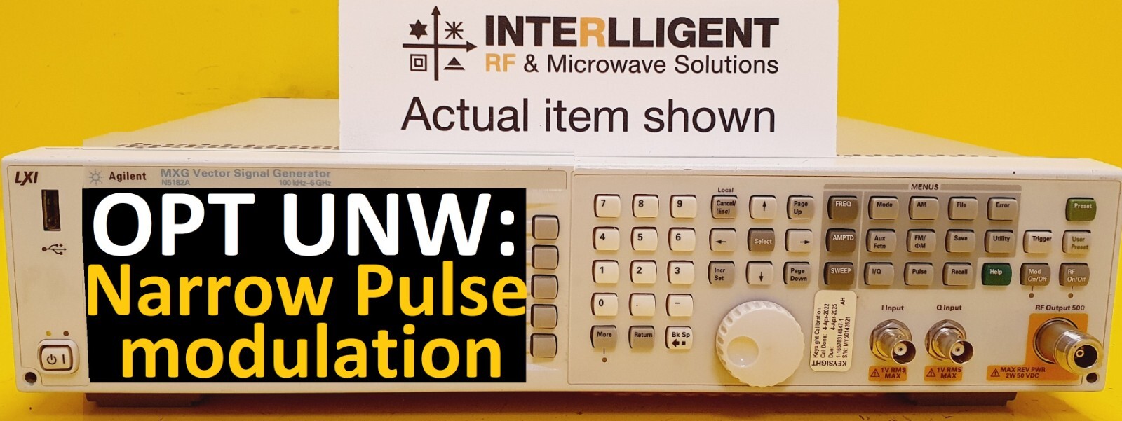 N5182AK-UNW: Narrow Pulse Modulation SW Key code upgrade for Keysight N5182A MXG