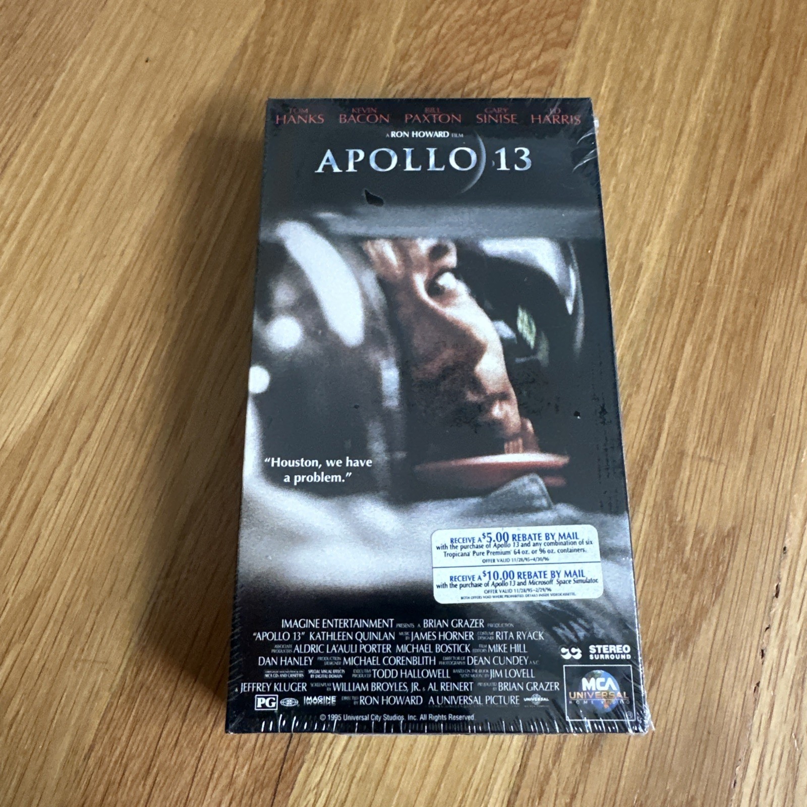 Apollo 13 VHS 1995 Factory Sealed Watermarked Hype Stickers Tom Hanks PG