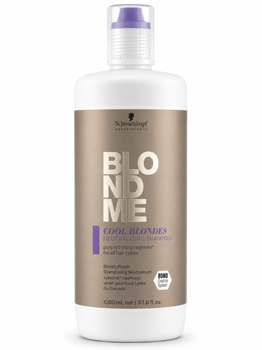 Schwarzkopf BLONDME Cool Blondes Neutralizing Shampoo – 33.8 oz (1000ml) – NEW