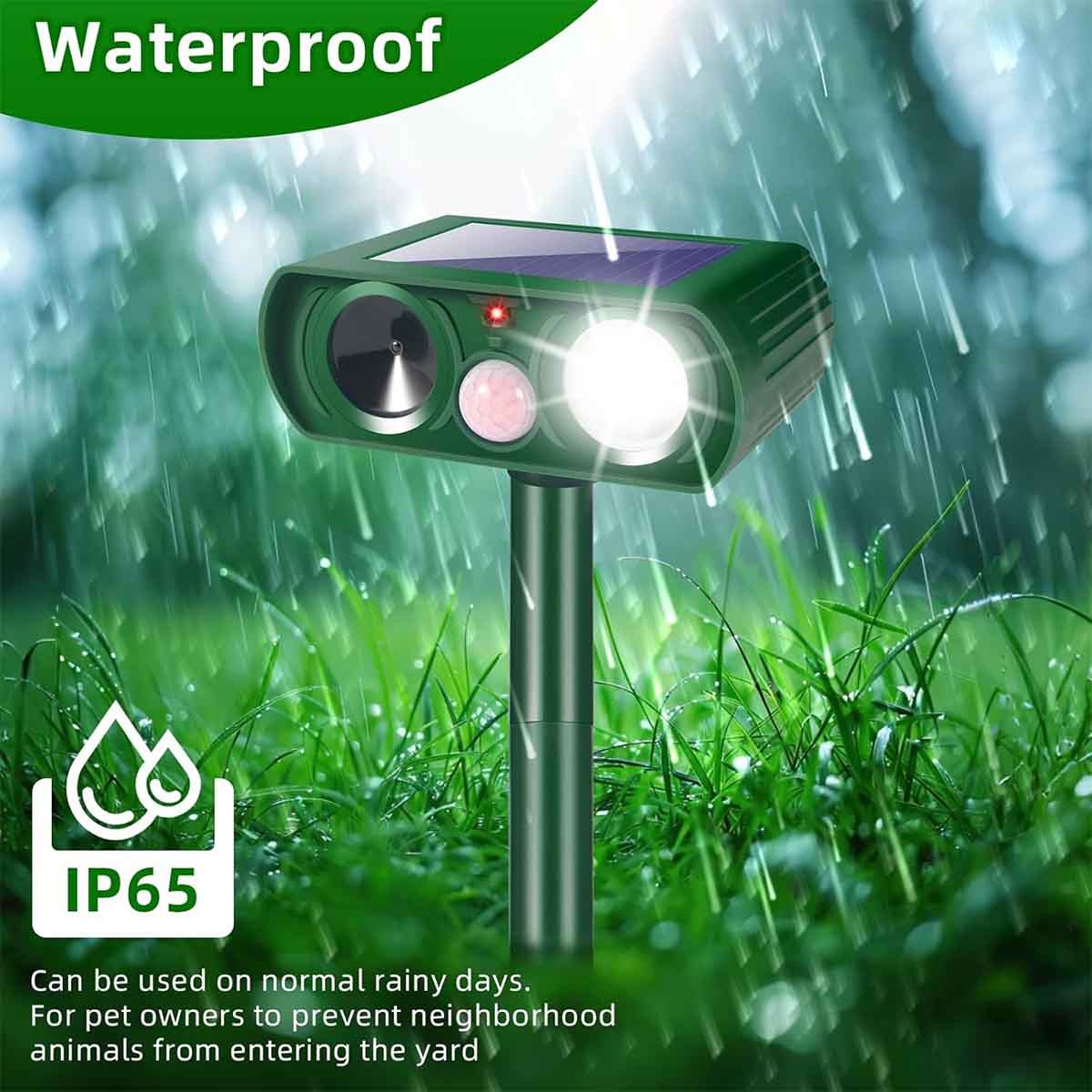 4 Pack 2026 Ultrasonic Repellent Solar Animal Repeller with Motion Sensor Device