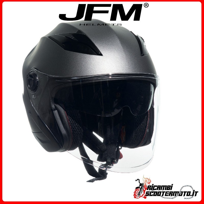 JET HELMET DOUBLE VISOR JFM MATTE CHARCOAL SIZE XS 221ASO-XS#1
