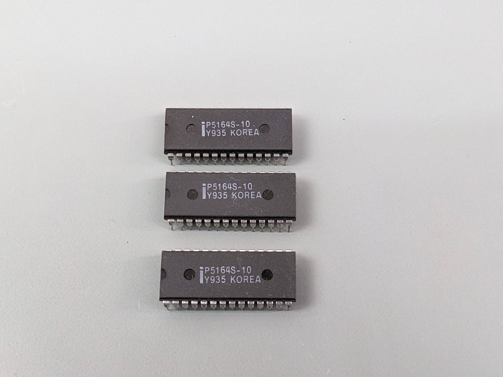 (3) Intel P5164S-10 SRAM ICs, 8K x 8bit