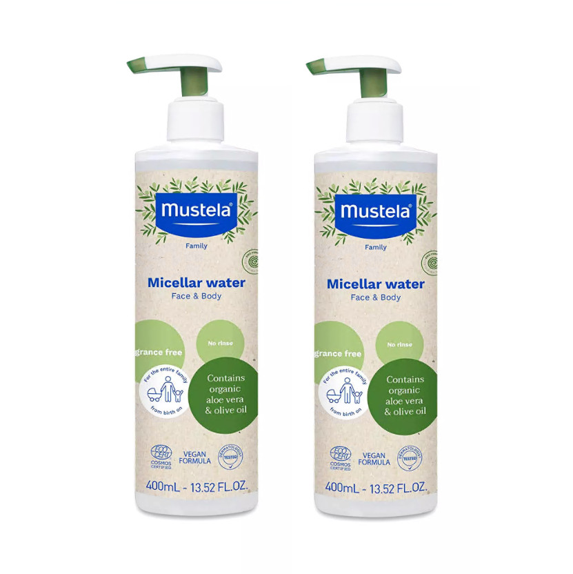 Mustela Organic Micellar Water Olive Oil and Aloe 13.52 oz ( pack of 2 )