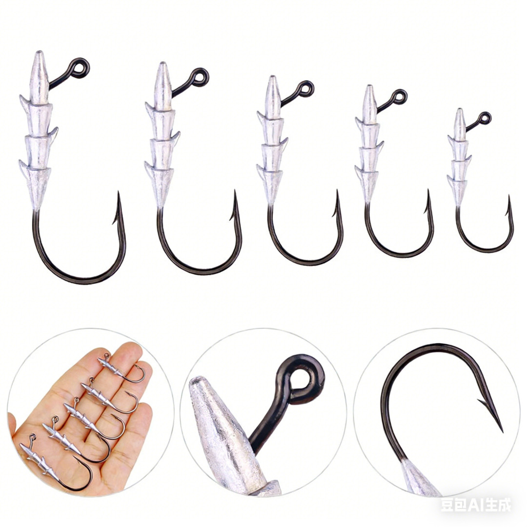 10pcs Dovesun Hover Rig Jig Head Smooth Mid-Strolling for Bass Lures 1.75g-7g
