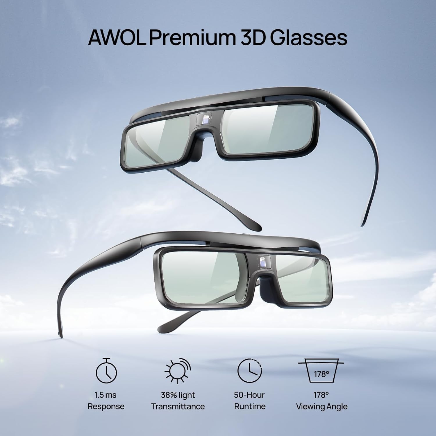 Active Shutter Eyewear for DLP-Link 3D Projectors