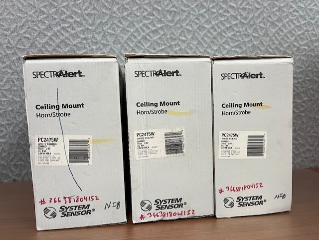 System Sensor PC2475W Horn strobe 75cd 24v, white ceiling; NEW; Free shipping
