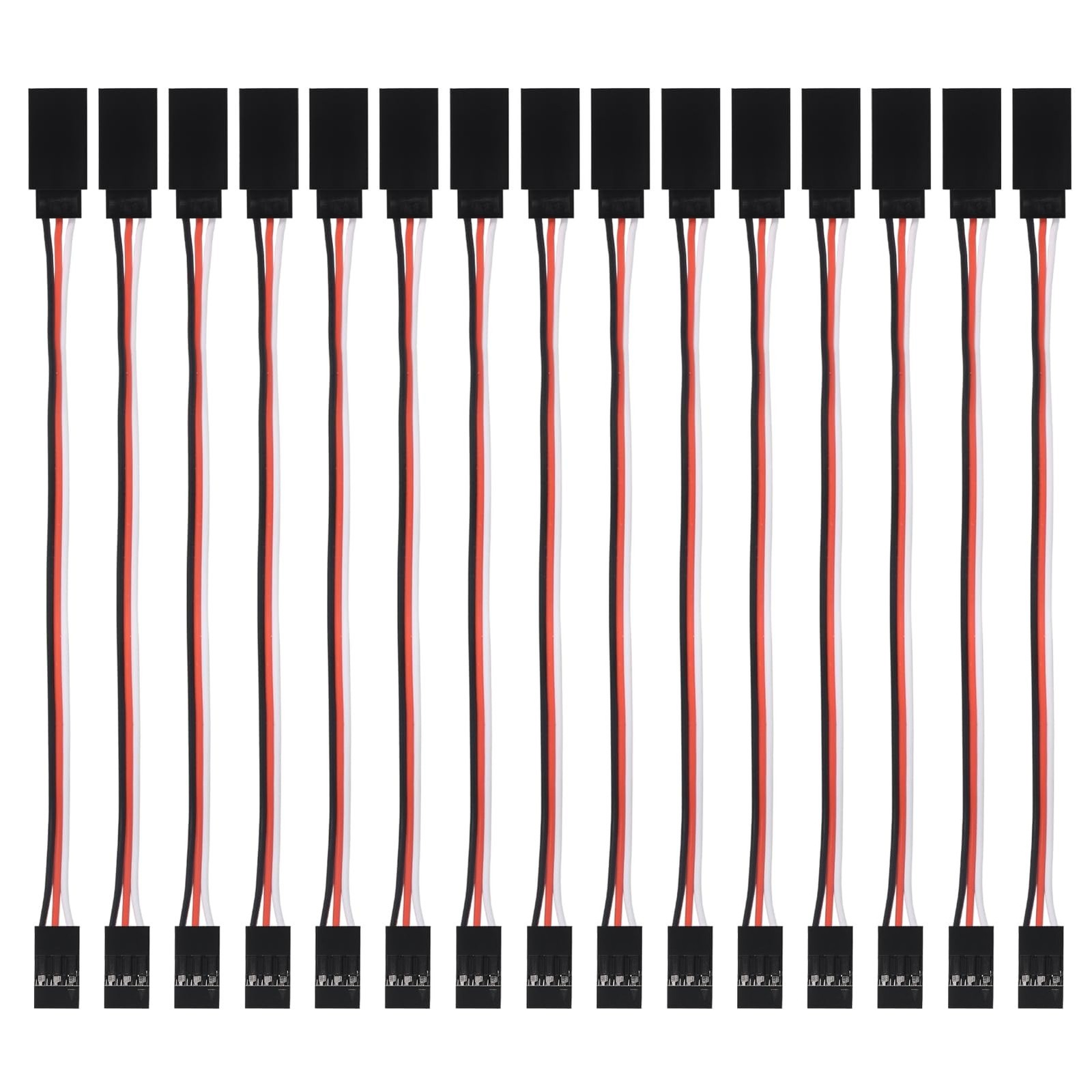 RC Servo Extension Cables 15pcs 15cm 3 Pin Male to Female Lead Wire Connectors