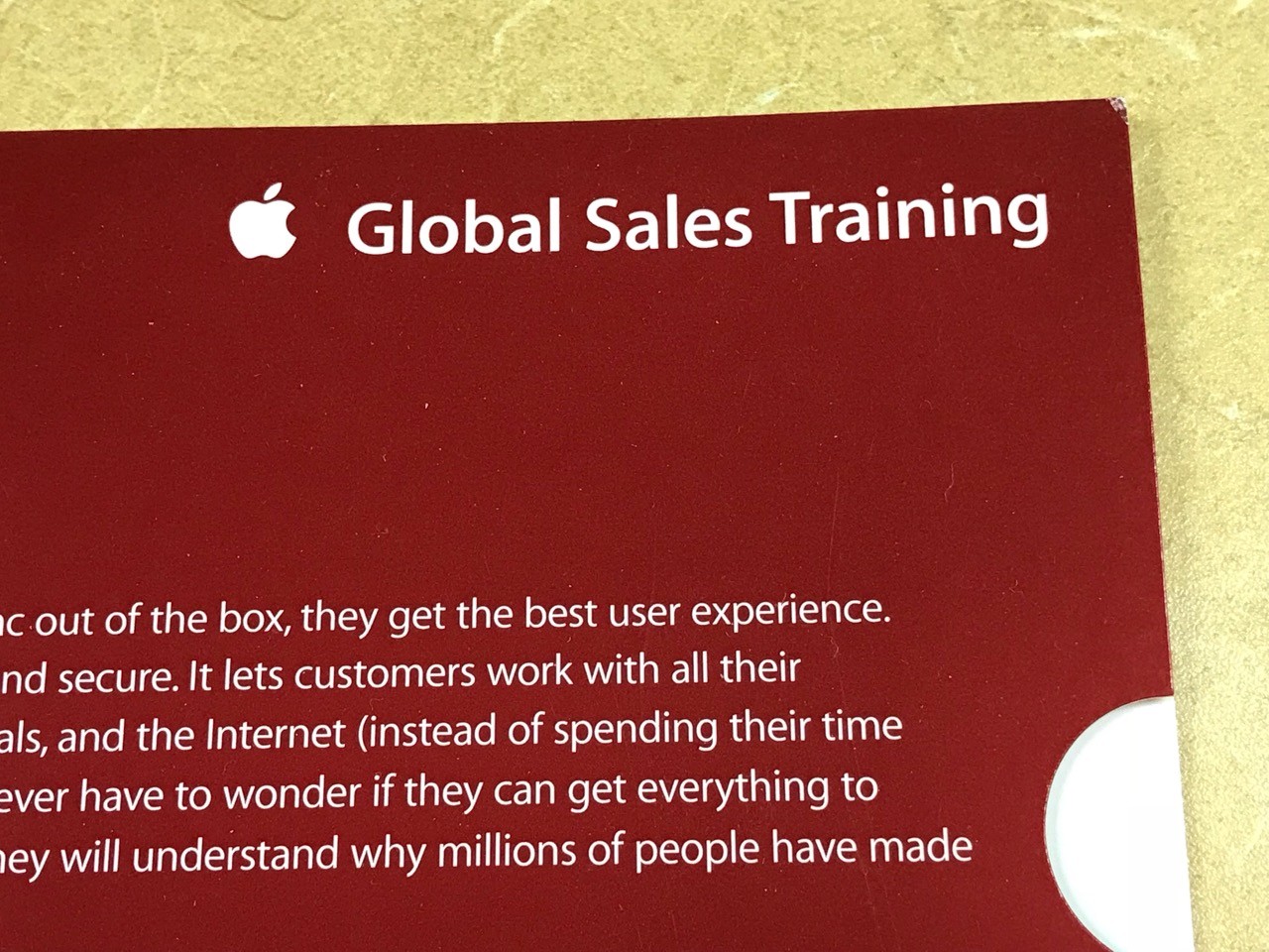 APPLE INTERNAL _VERY RARE _ Apple Computer Macintosh Global Sales Training Card