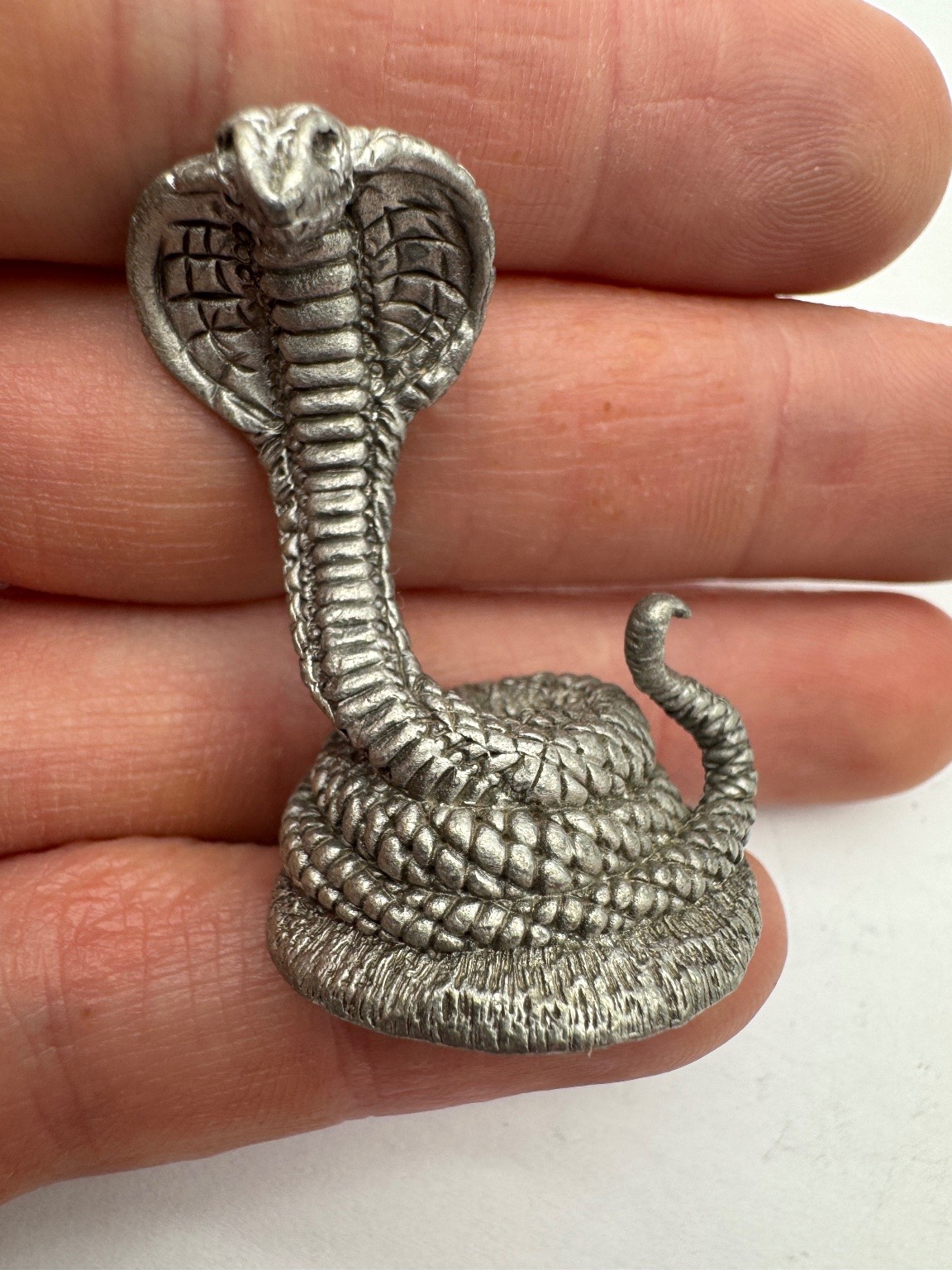 RIODEL Cobra Snake Figure Pewter 1991 Miniature YAHRE Animal