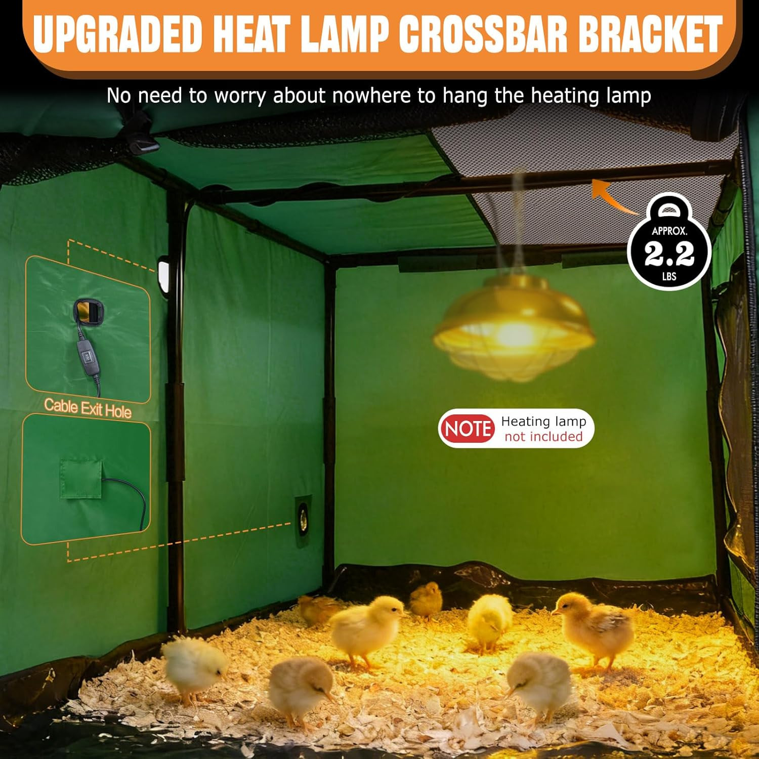 Brooder Box for Chicks, Chicken Run Large Chick Starter Kit Portable Brooding Pe