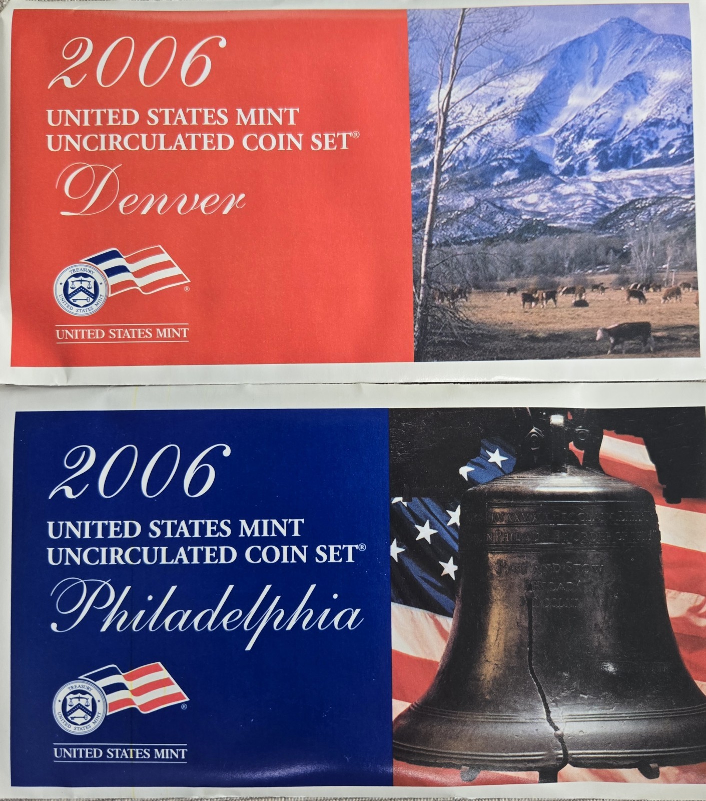 2006 US Mint Uncirculated Coin Set P & D  State Quarters Kennedy Sacagawea