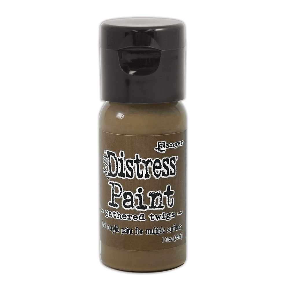 Tim Holtz Distress Paint Flip Top 1oz-Gathred Twigs - 3 Pack