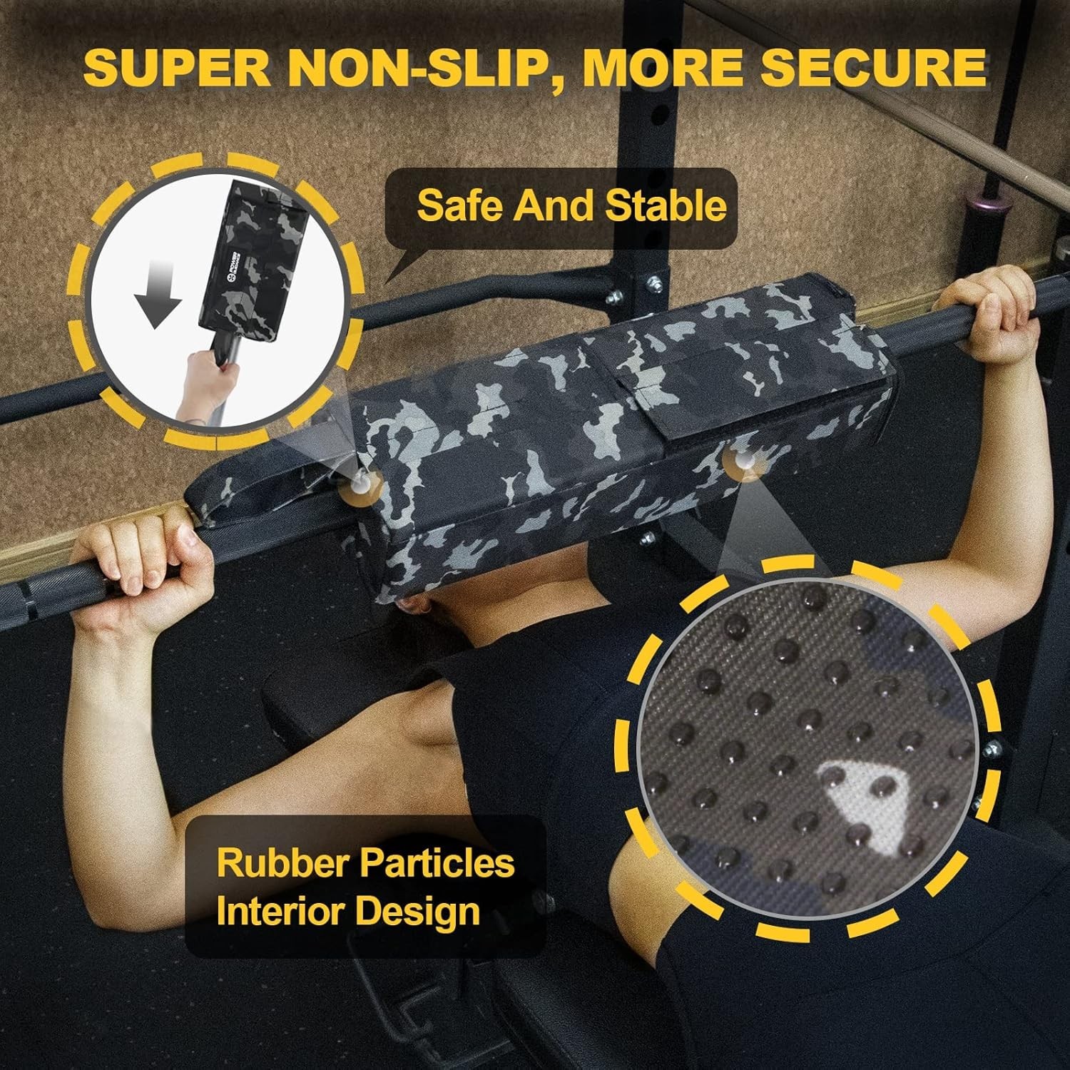 Square Hip Thrust Pad Barbell Squat Protective Green Camo