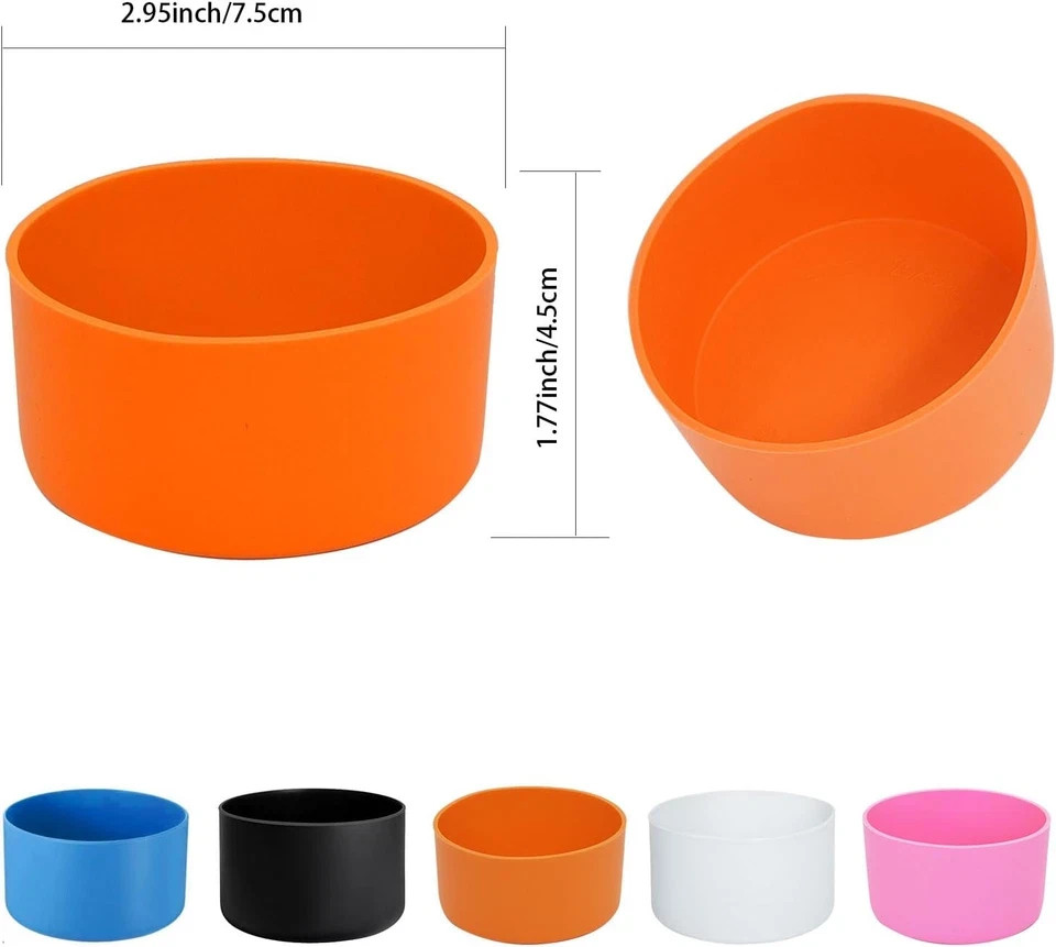 5Pcs Silicone Bottle Boot, Bottom Protector Compatible with Stanley/Hydroflask/I