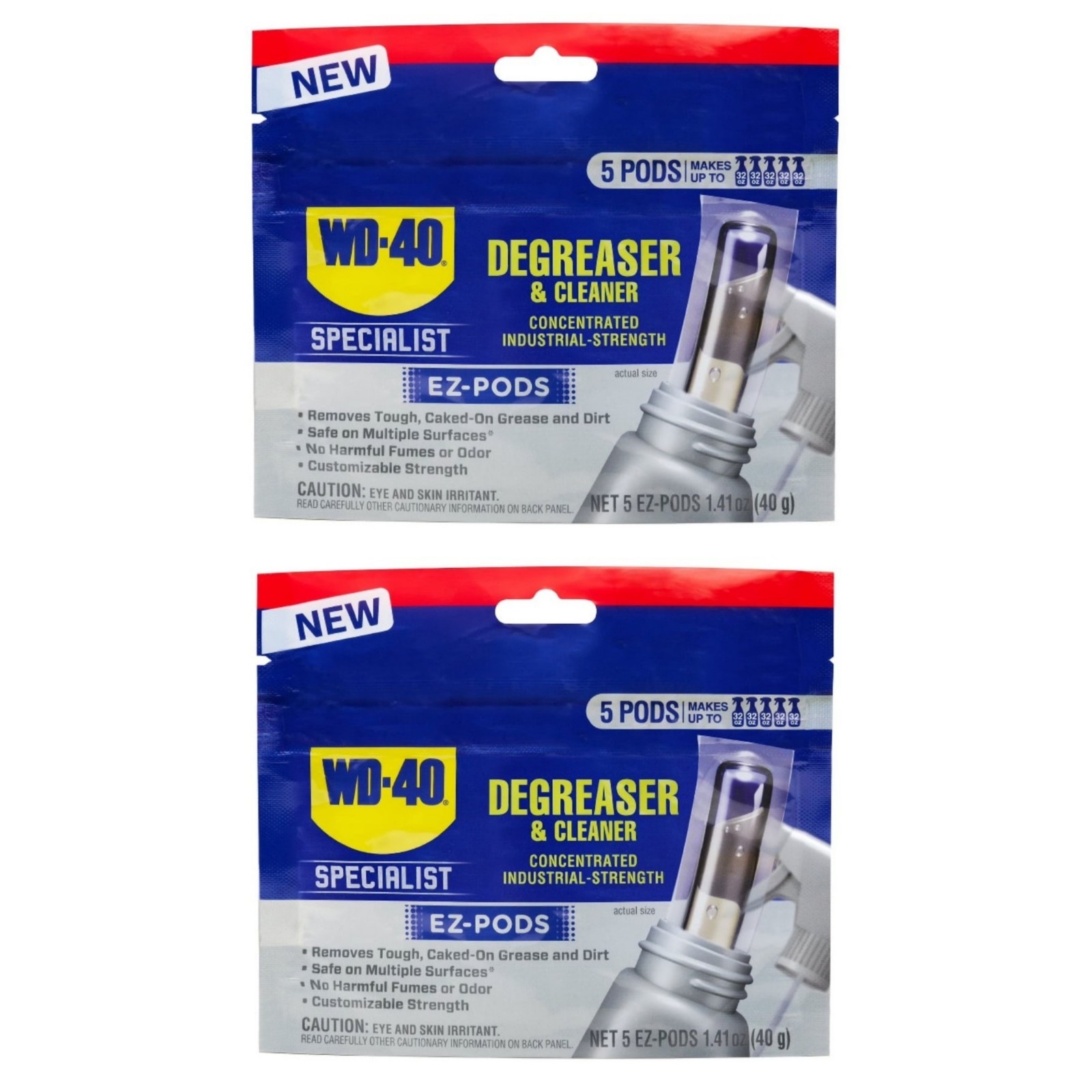 WD-40 Specialist Degreaser EZ Pods 2 Packs 5 Count Each Industrial Strength
