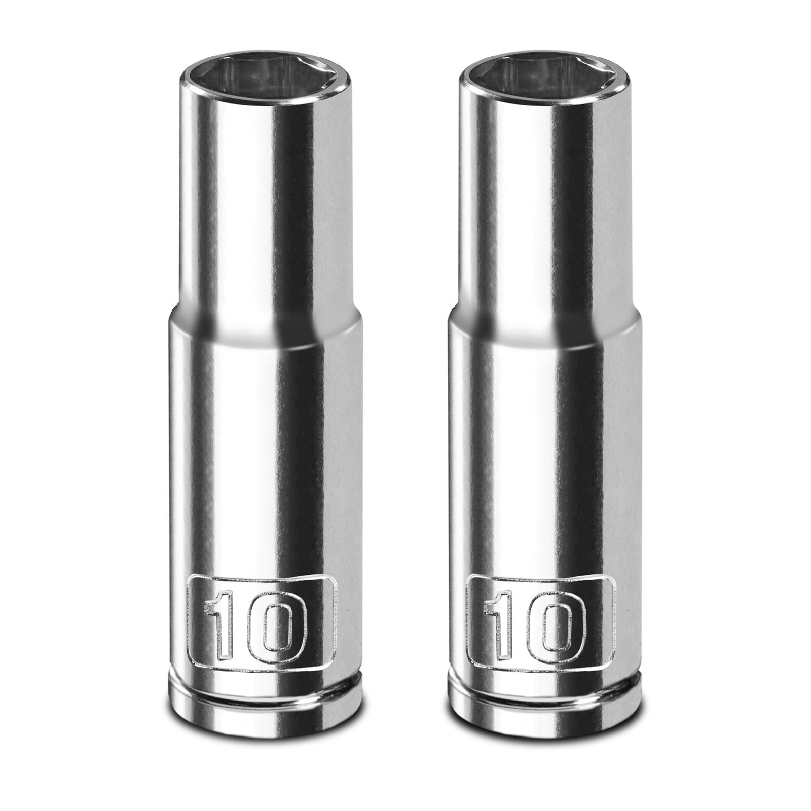 Upenjok 2PCS 3/8" Drive 10mm Socket Set, Deep, Mirror Deep