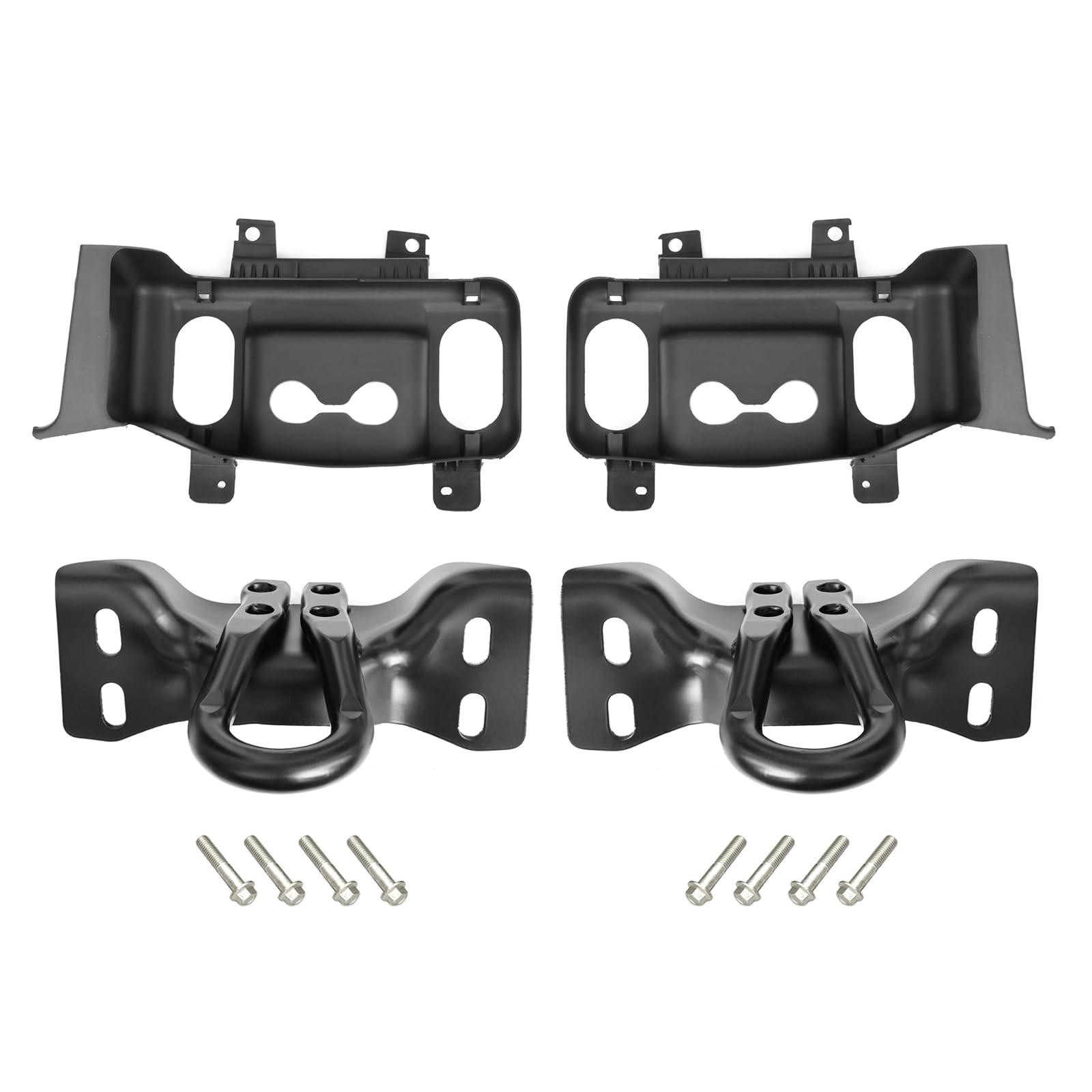 Front Bumper Tow Hook Trim Cover Panels Set