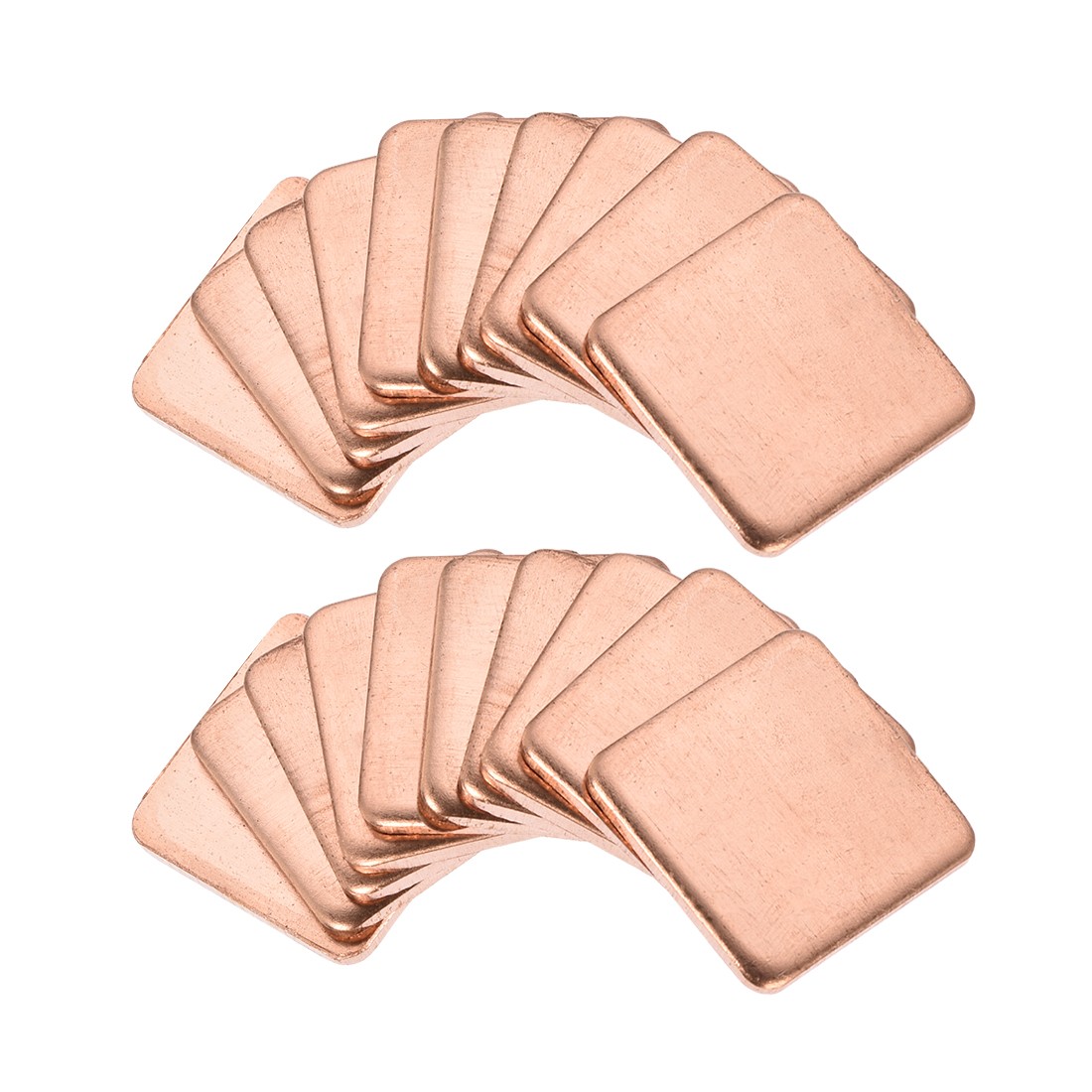Flat IC Chipset Thermal Copper Heatsink for CPU GPU  15 x 15 x 1.5mm 20pcs