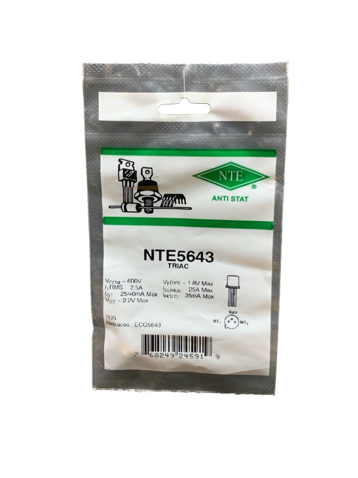 NTE5643 TRIAC - TO5 - ECG5643