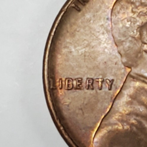 1957 D Wheat Penny W/Error--BIE (Nice Coloring)