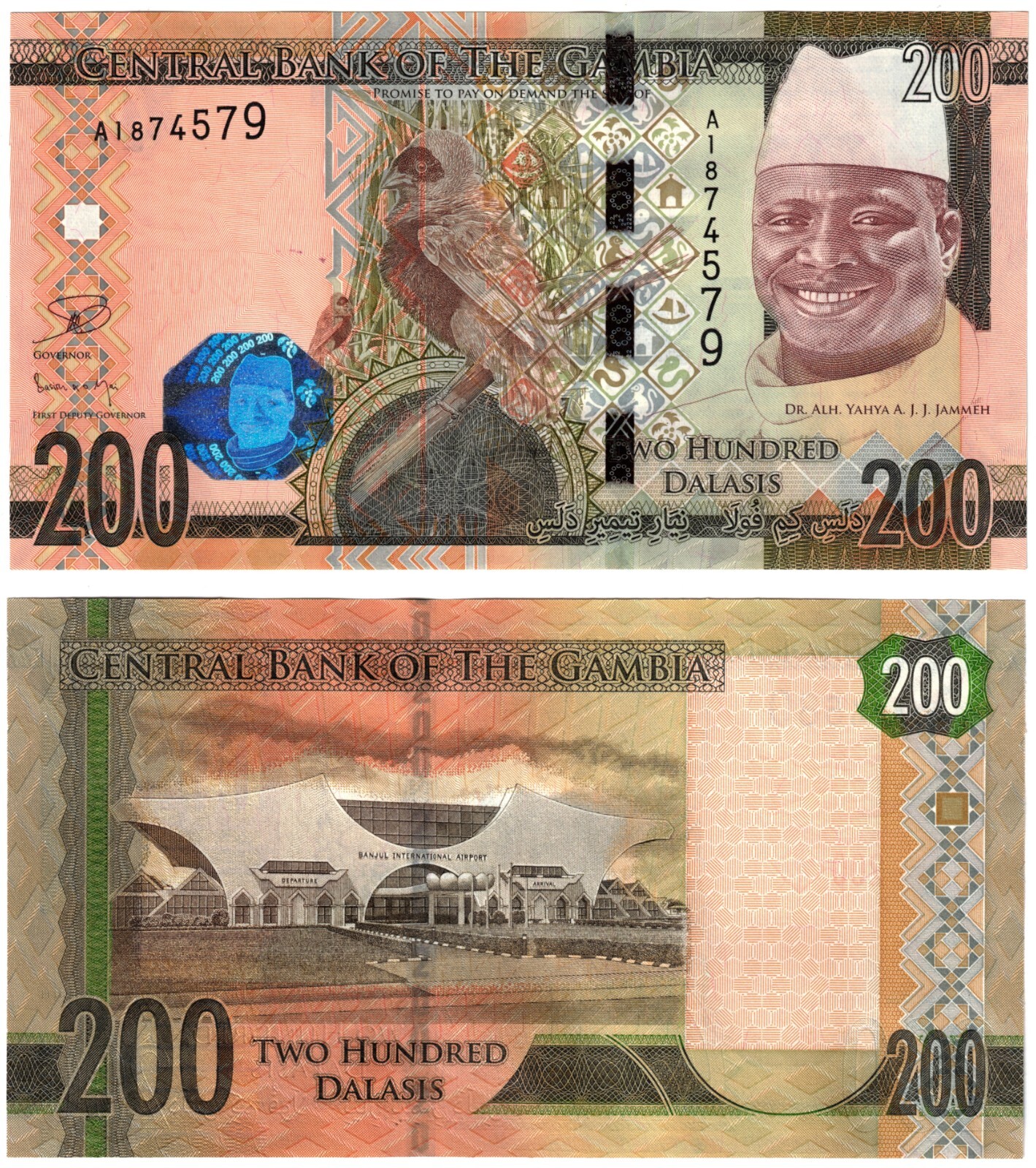 2015 Gambia  Banknote P36 200 Dalasis UNC