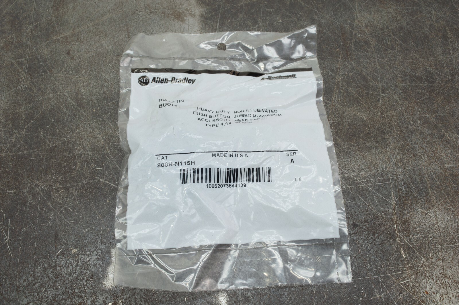 Allen Bradley AB 800H-N115H Operator Control Push Button Black