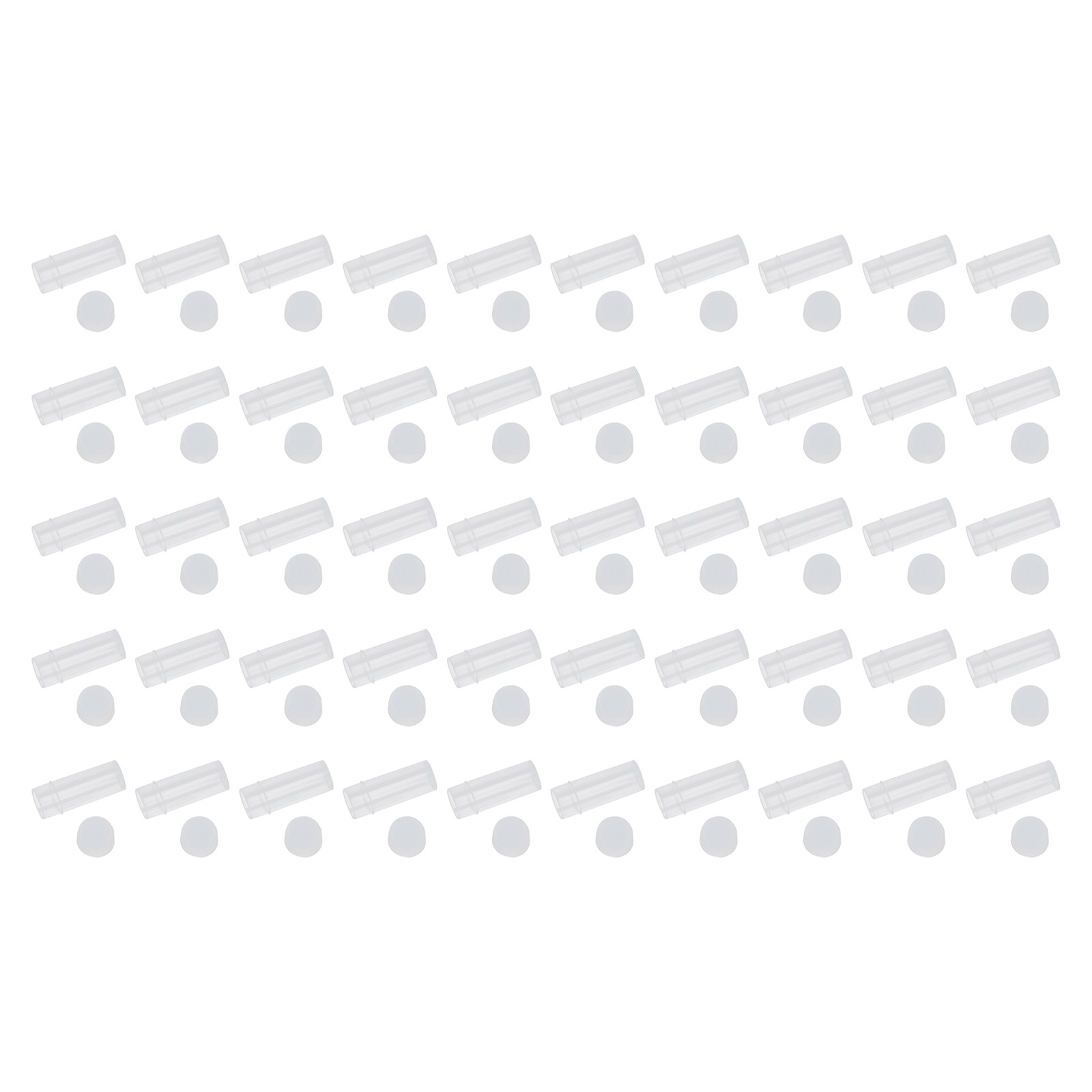 50Pcs 5ml Volume Plastic Small Bottle Vial Storage Container Sample Collection k