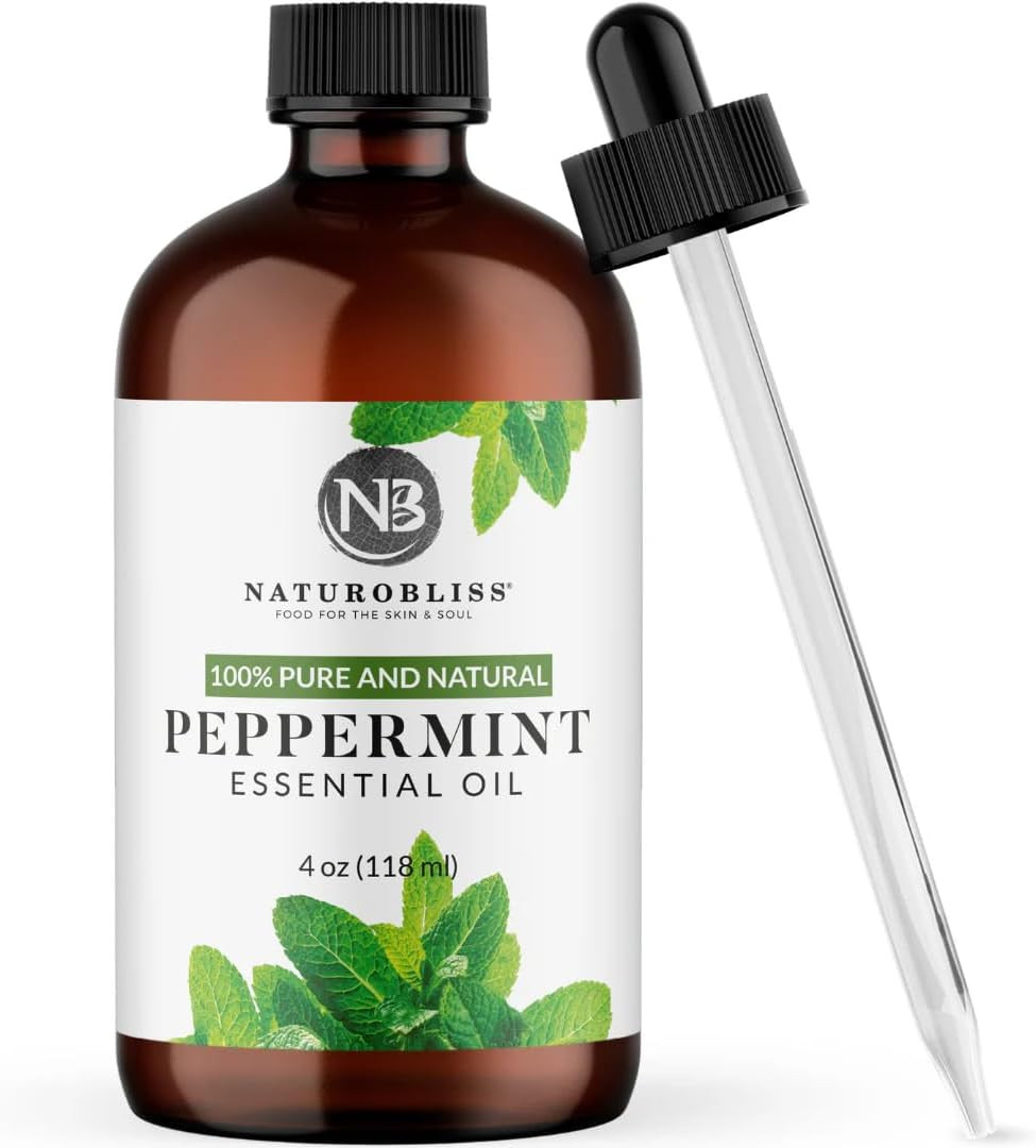 Naturobliss Peppermint Essential Oil, 100% Pure and Natural Therapeutic Grade, P