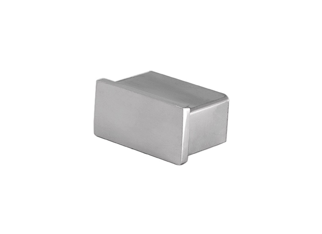 FHC REC2ECPS End Caps for 1" x 2" Roll Formed Cap Rail - Polished Stainless