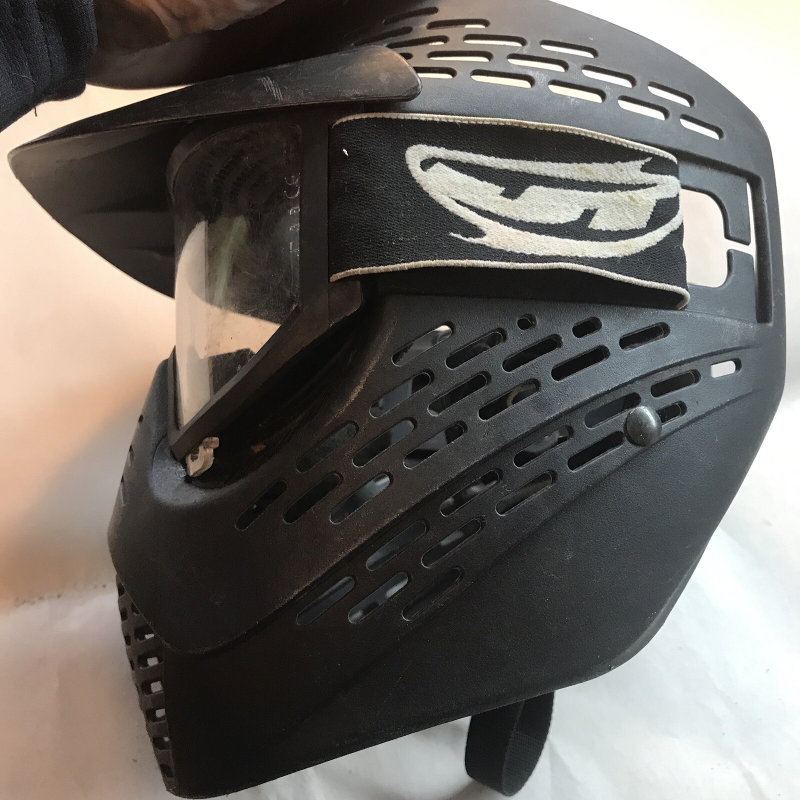 JT Paintball Mask with Visor - BLACK
