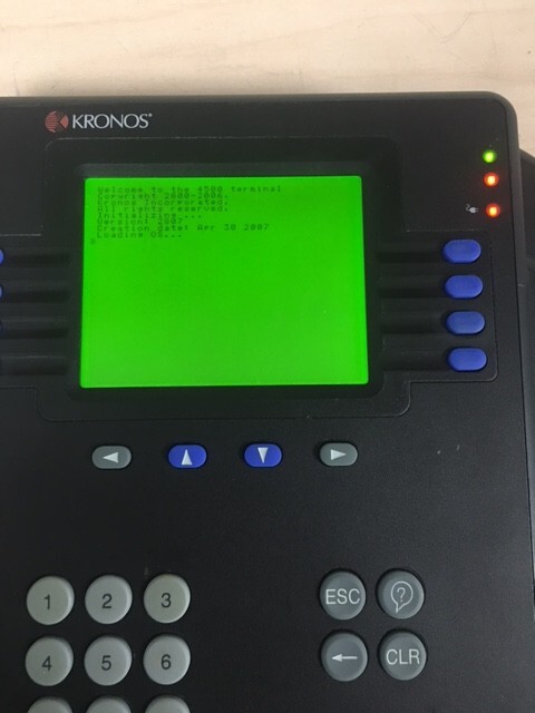 Kronos 4500 Employee Time Clock System 8602004-01 W/AC-ADAPTER