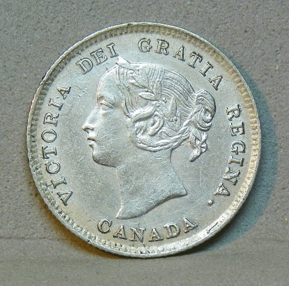 CANADA 1896 5 Cents, KM.  About Uncirculated