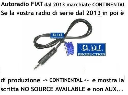 Câble aux Fiat 500 Bosch 2013 Sur Lancia Ypsilon Radio à Partir De No Source