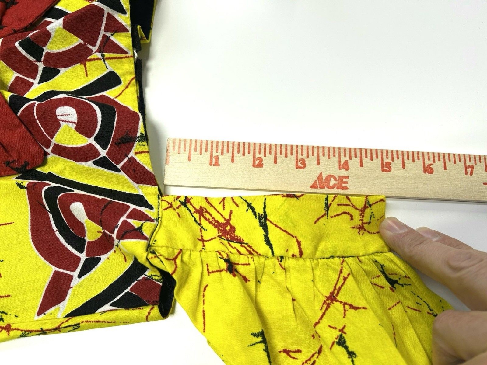 Girls African Wax Fabric Ankara Blouse No Size Check Measurements Yellow