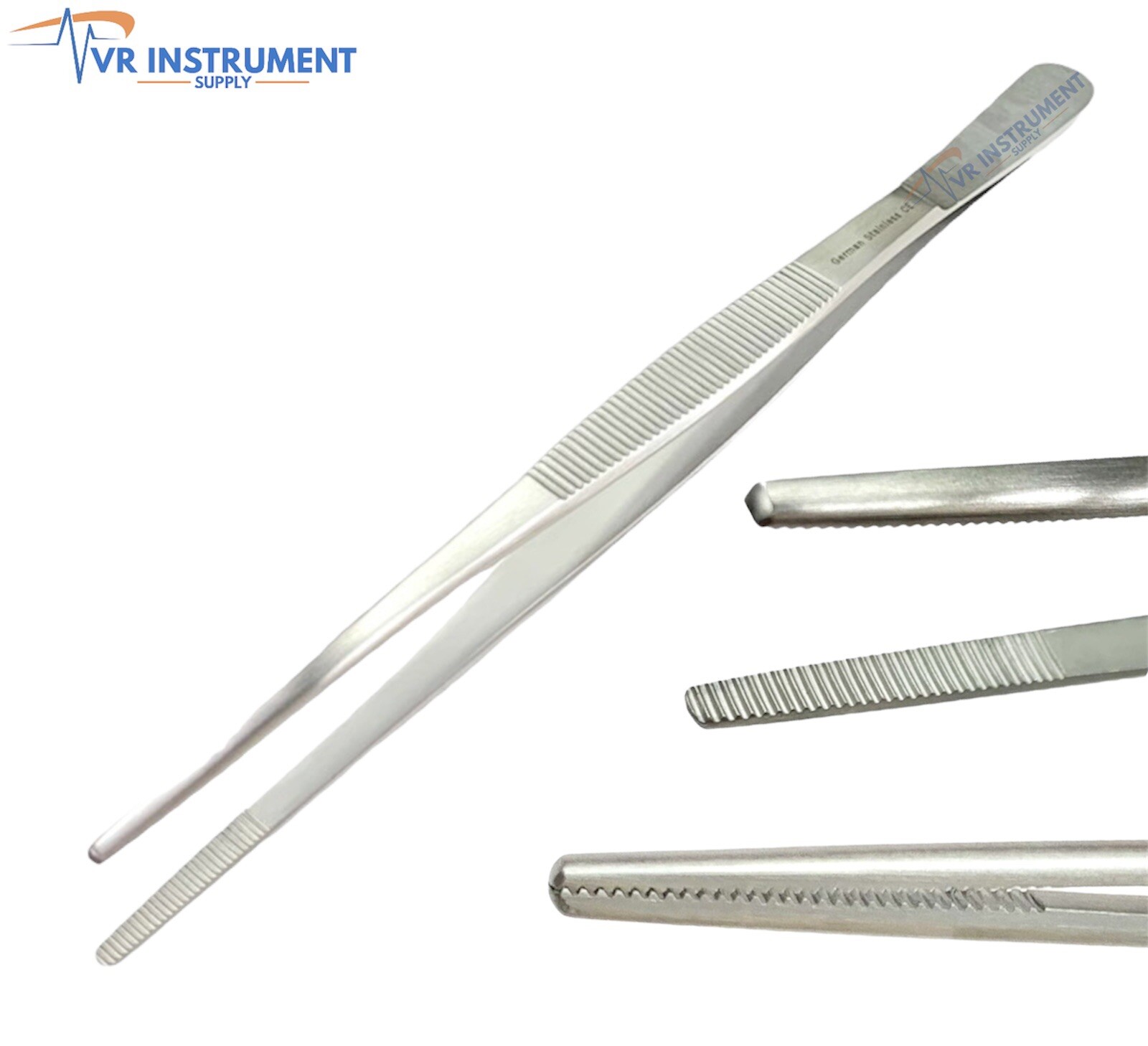 Dressing Tweezer Thumb Dissecting Forceps Serrated Tip German Stainless CE 8"