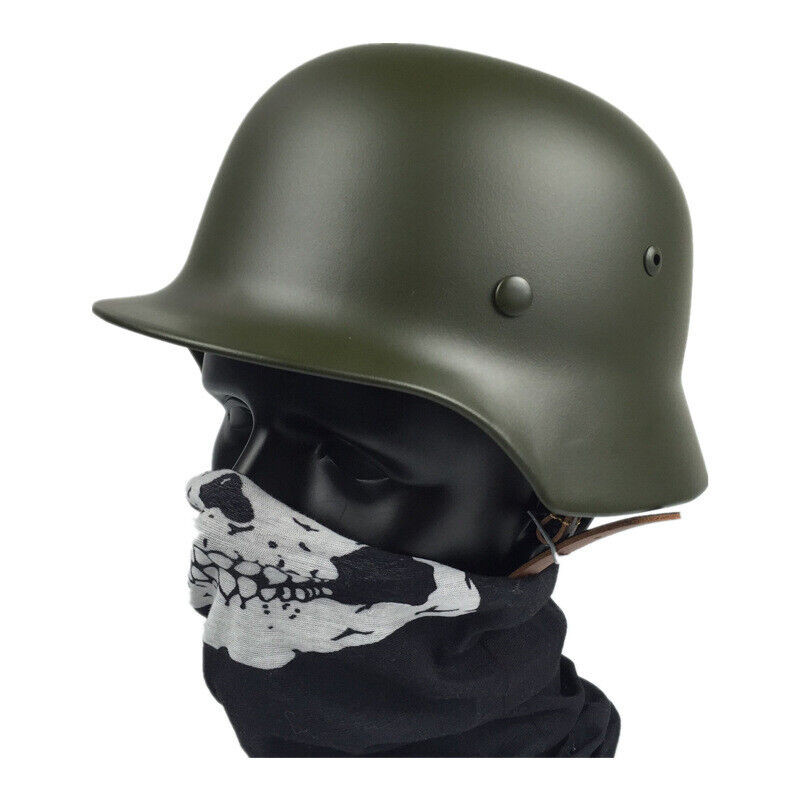 WWII German Elite M35 Steel Helmet Stahlhelm ET68 Combat Retro Replica Headwear