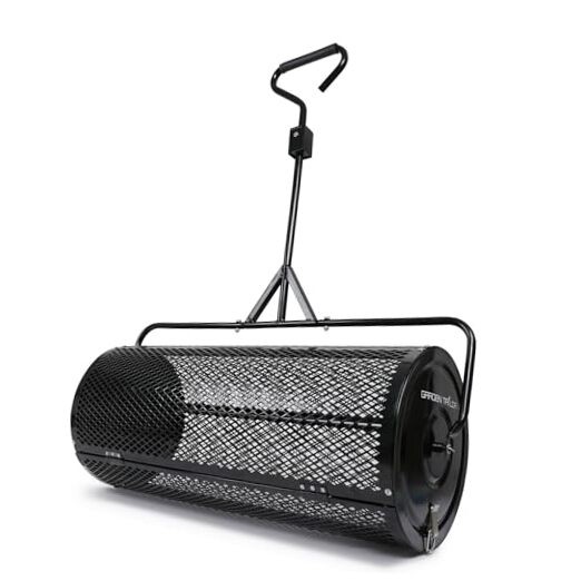 Compost Spreader 36 Inch Towable Peat Moss Spreader with Installation Support