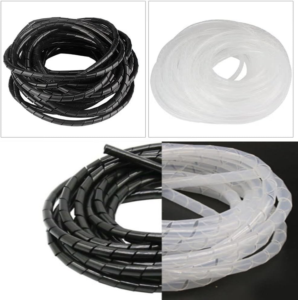Spiral Cable Wrap - 20 Ft Cable Management Sleeve Organizer for Computer, Power,