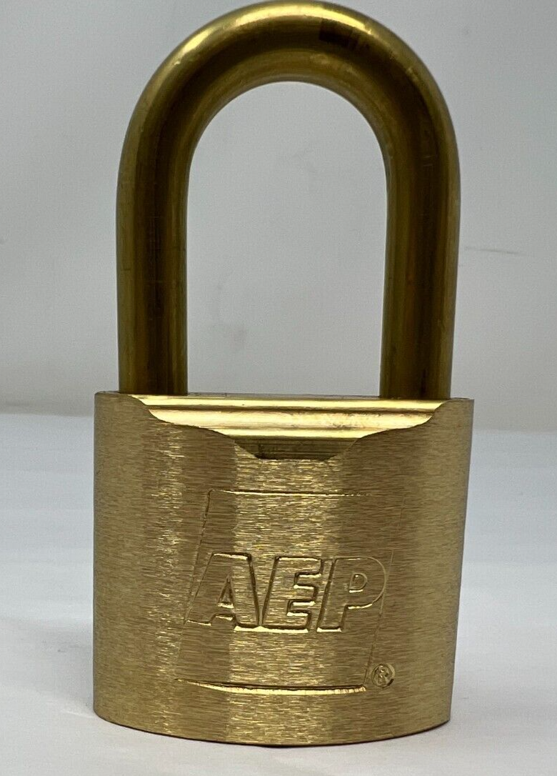 NEW Brass Herculock Padlock 800 AEP Logo USA Made NO KEY