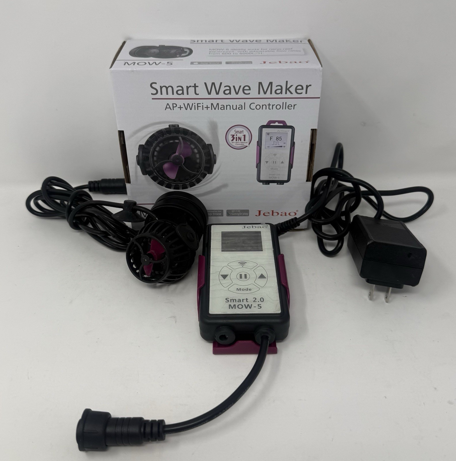 Jebao MOW-5 Wave Maker Flow Pump with Controller for Marine Reef Aquarium