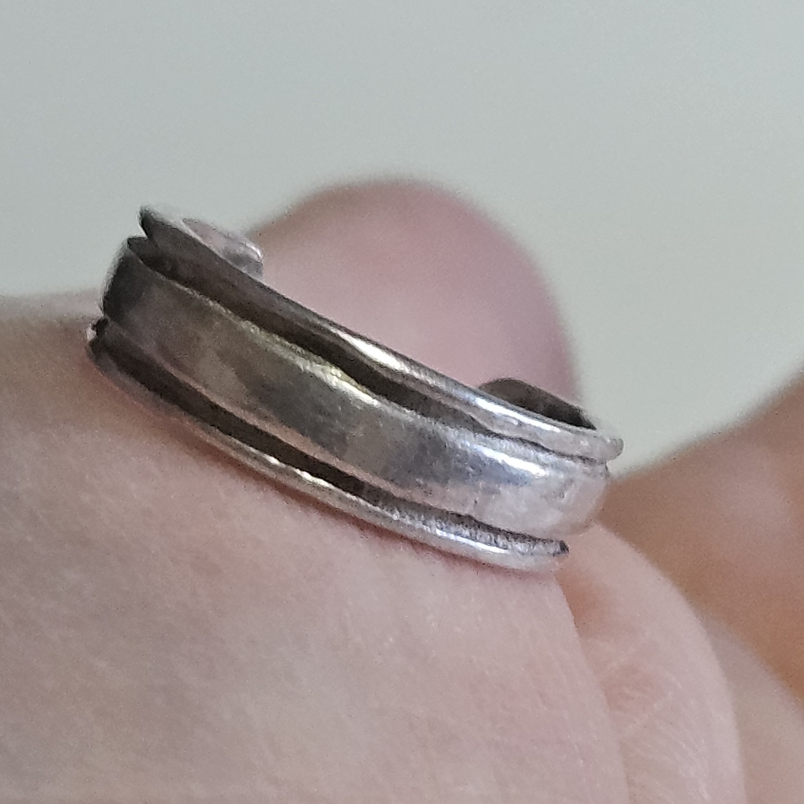 Sterling Silver Open Back Toe Pinky Band Ring Size 3