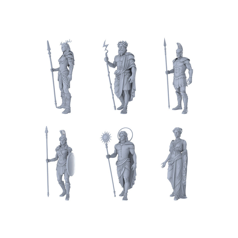LYTR471 28mm Ancient Greek Mythology Deities Pantheon Group of 6 1set Miniature